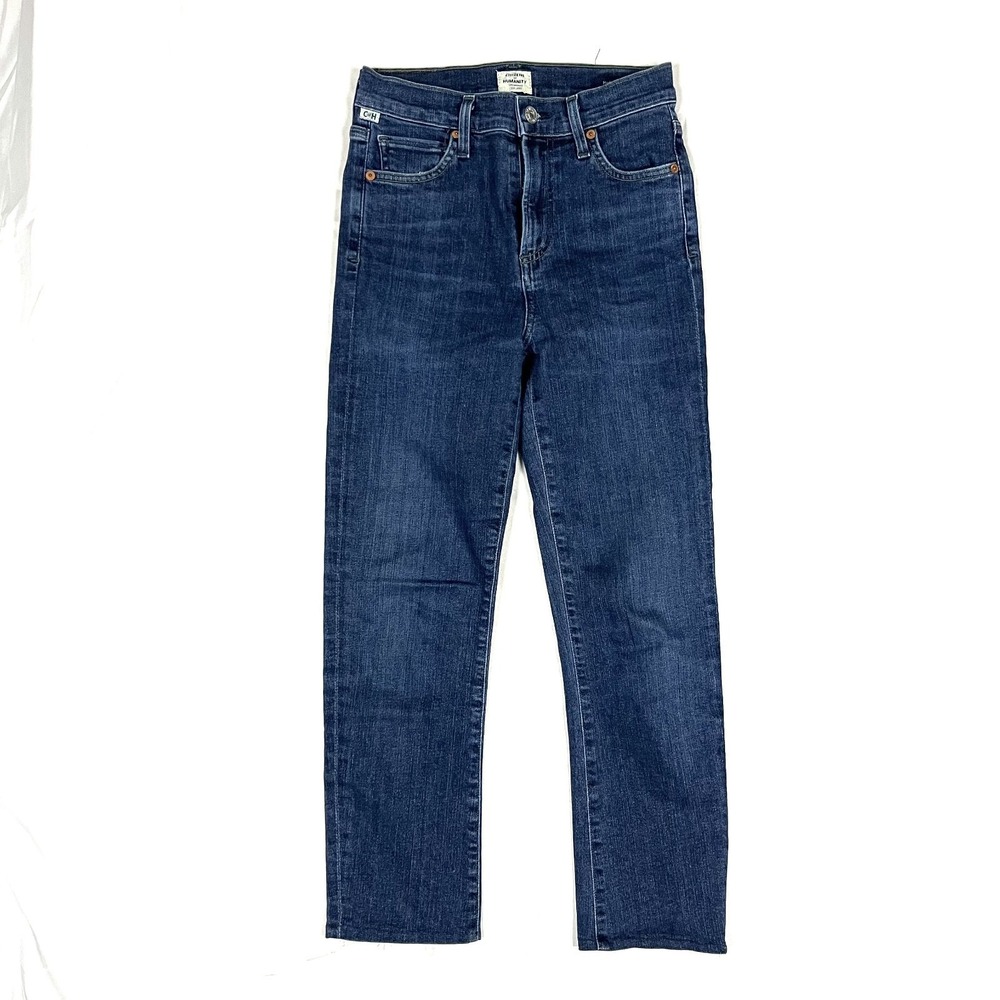 Citizens of Humanity Harlow Jeans Womens 24 High Rise Slim Carmel Dark Wash USA